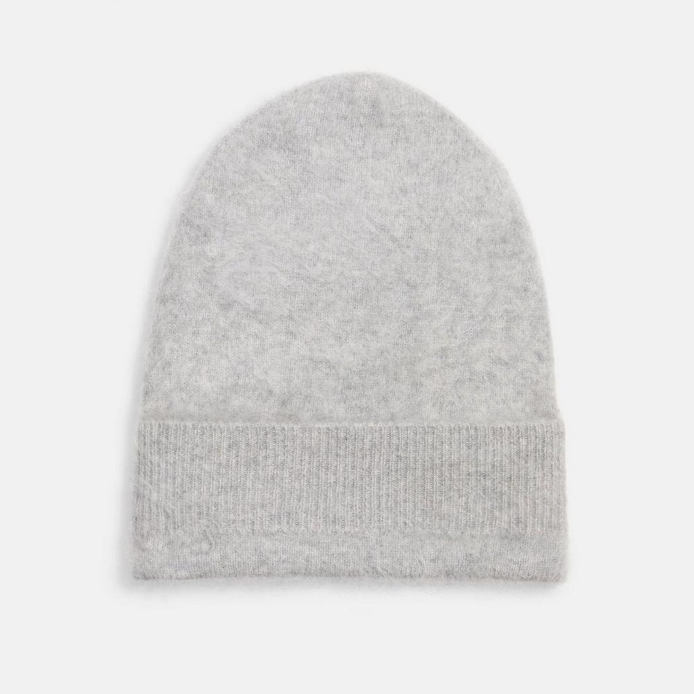 NWT cashmere Vince Heather Gray Brushed Cashmere Beanie